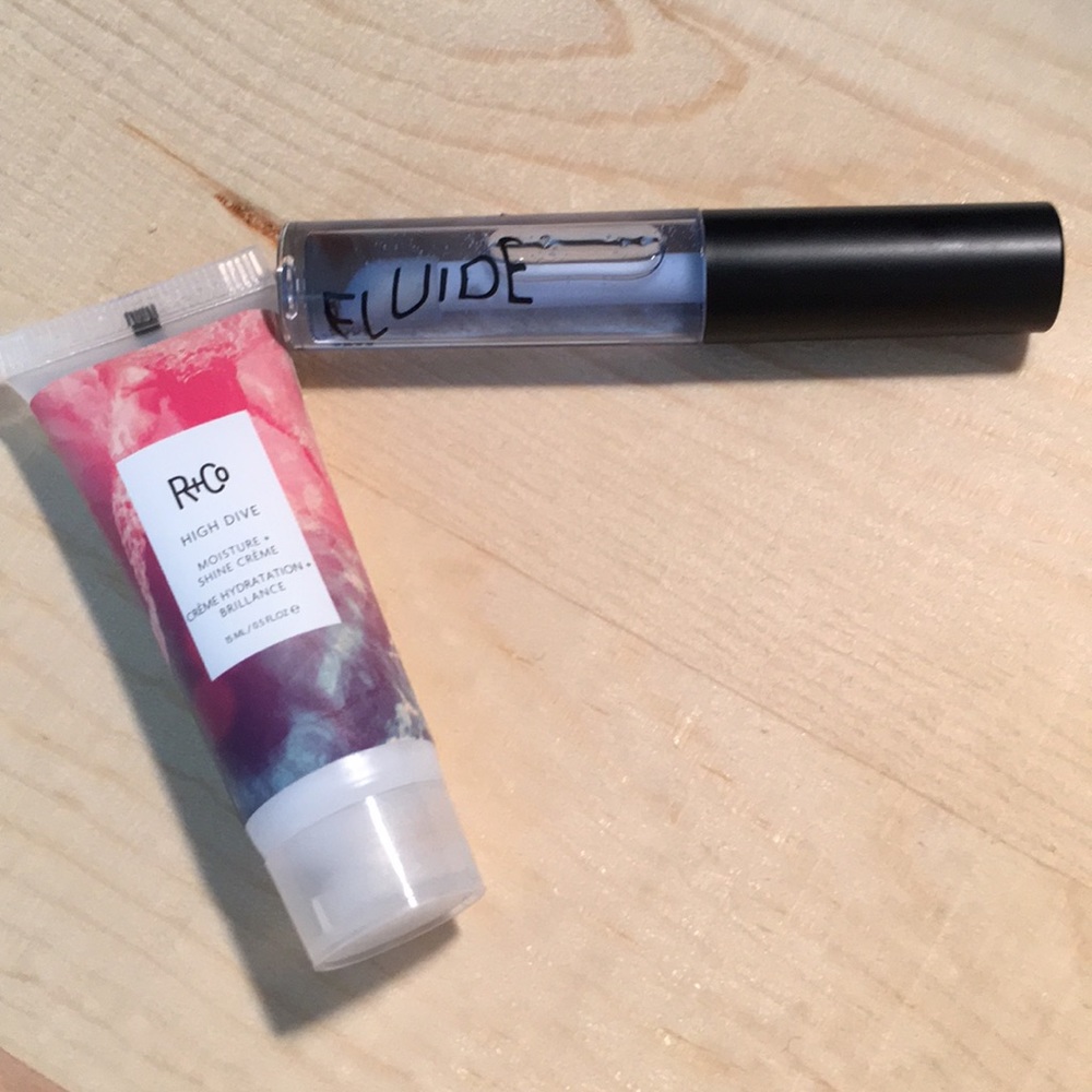 2/$20 Fluid Blue gloss & R+Co shine creme